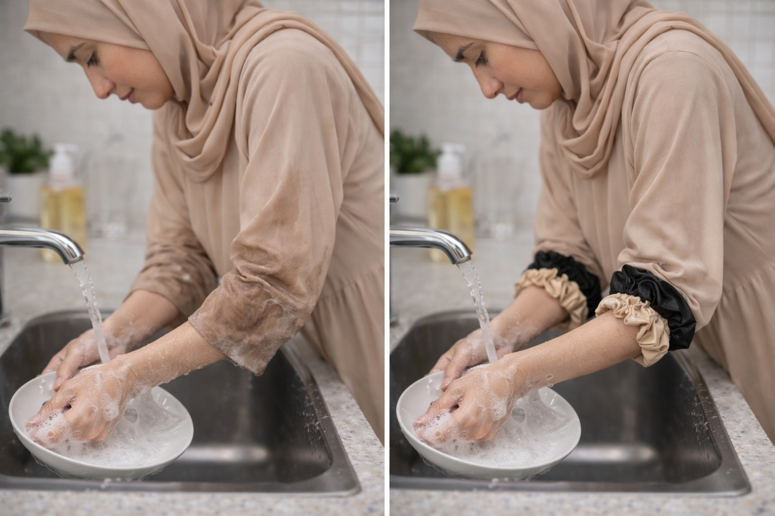 Fini les manches mouillées 💧 Bracelet anti-eau élégant et pratique